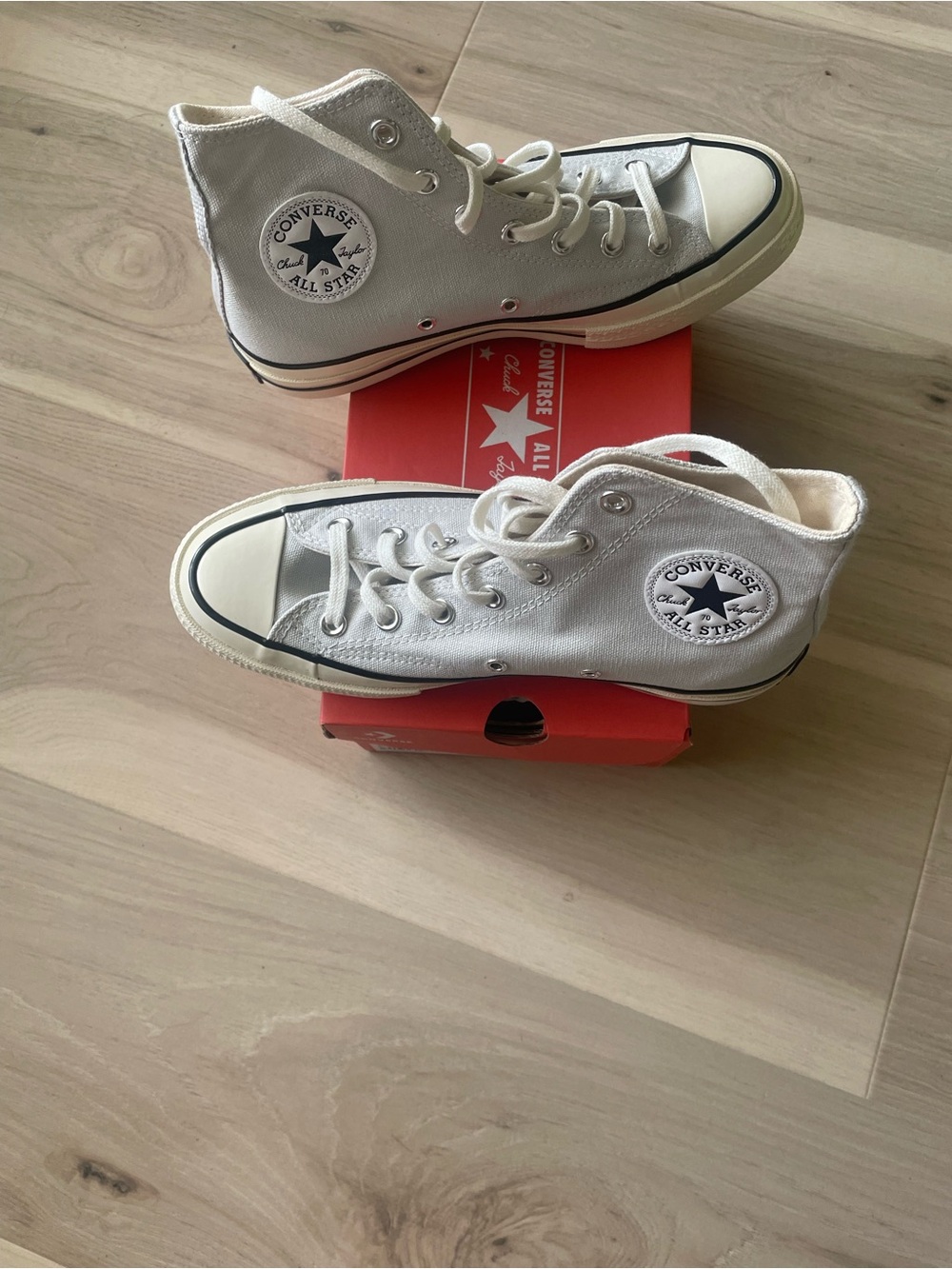 Converse High Top Sneakers - White with Black Trim